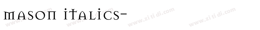 mason italics字体转换